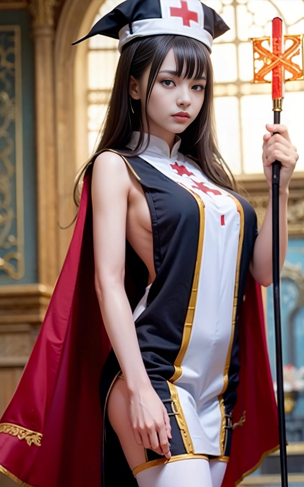 【画像データ】AI写真集「戦闘美女 -僧侶編-」