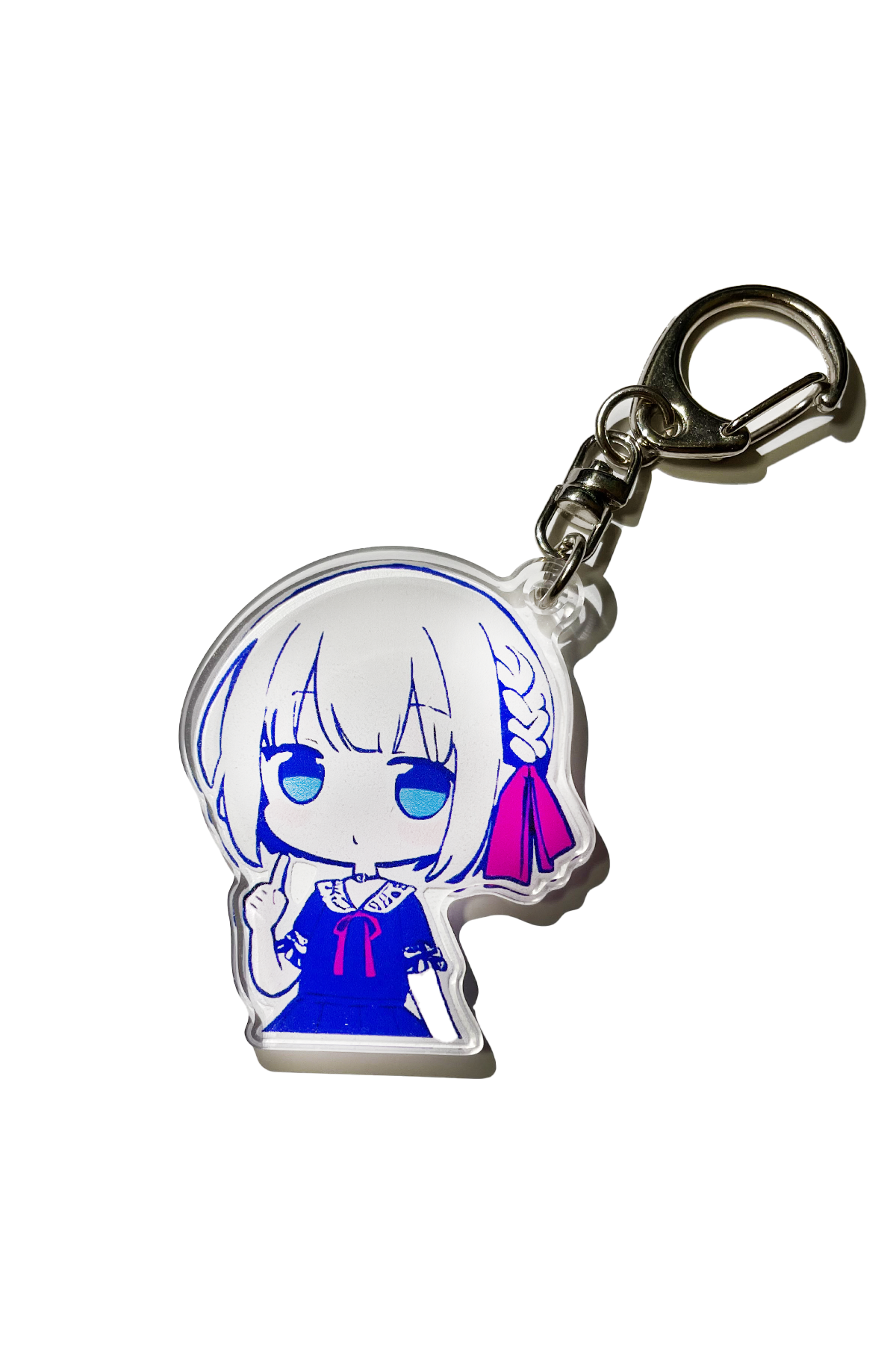 銀髪ボブカットちゃんアクリルキーホルダー