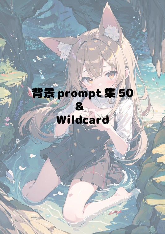 【PDF】背景prompt集50&Wildcard+説明書